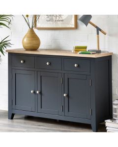 Bordeaux Wooden Sideboard With 3 Doors And 3 Drawers In Dark Grey