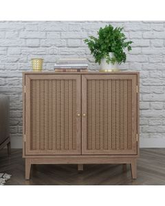 Bordeaux Small Wooden 2 Doors Sideboard In Oak