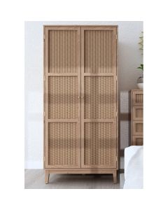 Bordeaux Wooden 2 Doors Wardrobe In Oak