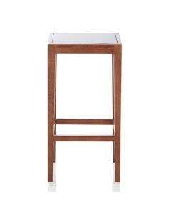 Boyd Wooden Fixed Counter Height Bar Stool In Walnut