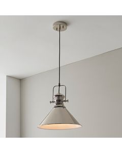 Brampton Pendant Ceiling Light In Polished Nickel