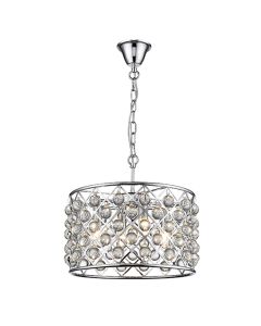 Brent 4 Bulbs Cross Decorative Ceiling Pendant Light In Chrome