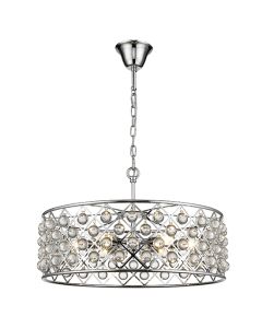 Brent 6 Bulbs Cross Decorative Ceiling Pendant Light In Chrome