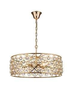 Brent 6 Bulbs Cross Decorative Ceiling Pendant Light In Gold