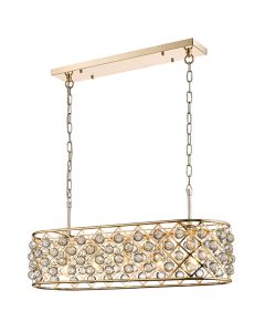 Brent 5 Bulbs Cross Decorative Ceiling Pendant Light In Gold