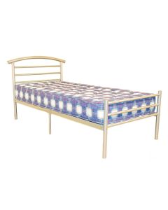 Brenington Metal Double Bed In Silver