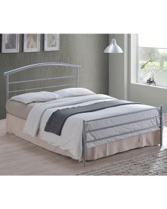 Brennington Metal Single Bed In Silver