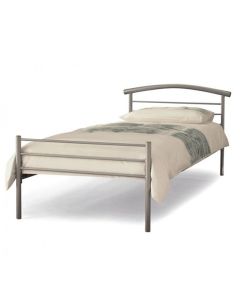 Brennington Metal Single Bed In Silver