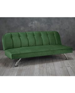 Brighton Velvet Upholstered Sofa Bed In Green