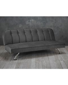Brighton Velvet Upholstered Sofa Bed In Grey
