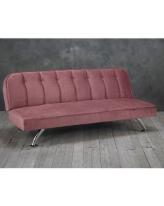 Brighton Velvet Upholstered Sofa Bed In Pink