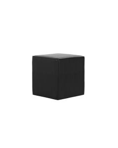 Bronx Faux Leather Side Table Square In Black