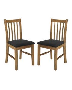Brooklyn Oak Wooden Dining Chairs In Pair