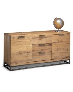 Brooklyn Wooden 2 Doors 3 Drawers Sideboard In Oak