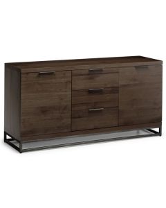 Brooklyn Wooden 2 Doors And 3 Drawers Sideboard In Dark Oak