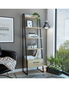 Brooklyn Wooden Ladder Shelf Unit In Bleached Pine Effect