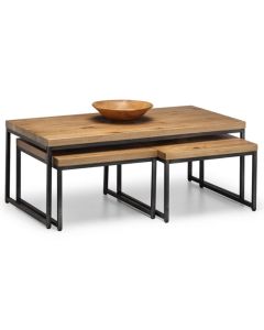 Brooklyn Wooden Nesting Coffee Tables In Oak