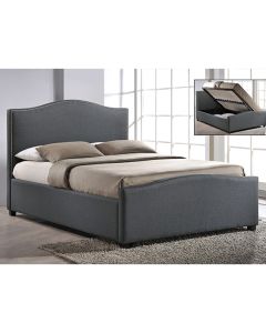 Brunswick Fabric Upholstered Double Bed In Grey