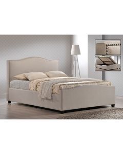 Brunswick Fabric Upholstered King Size Bed In Sand