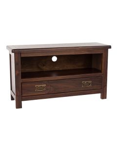 Highland Wooden Tv Stand With 1 Drawer In Dark Brown