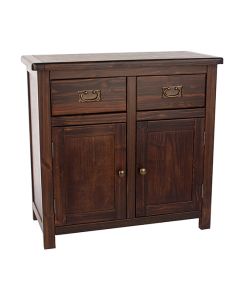 Highland Wooden Sideboard With 2 Doors 2 Drawers In Dark Brown