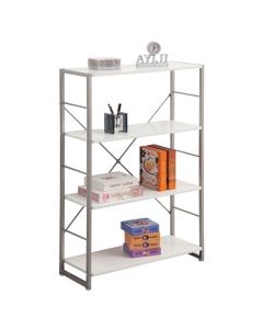 Cabrini Modern Wooden Bookcase In White