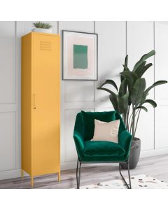 Cache Metal Locker Storage Cabinet In Yellow With 1 Door