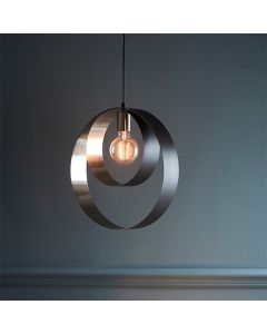 Cal Ceiling Pendant Light In Brushed Nickel And Matt Black