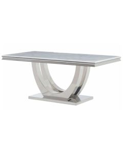 Calacatta Recrtangular Marble Dining Table In White