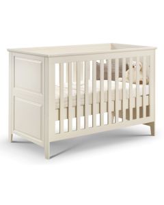 Cameo Wooden Cotbed In Stone White