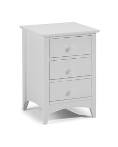 Cameo Wooden 3 Drawers Bedside Cabinet In Dove Grey