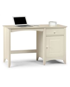 Cameo Wooden Computer Desk In Stone White