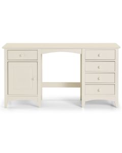 Cameo Wooden Dressing Table In Stone White