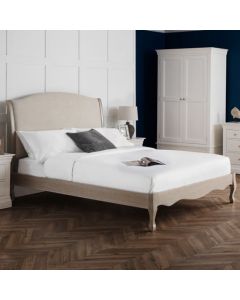 Camille Wooden King Size Bed In Limed Oak