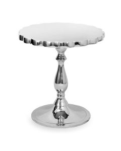 Canopus Aluminium Round Lamp Table In Polished
