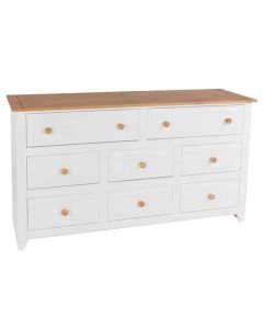 Capri Wooden Chest Of Drawers With 8 Drawers In Pine And White