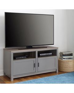 Carver Large Wooden 2 Doors TV Stand In Grey