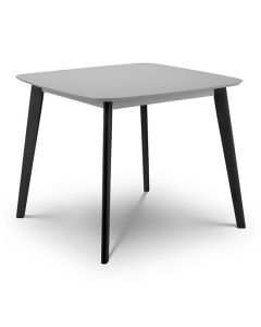 Casa Square Wooden Dining Table In Grey And Black