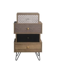 Casablanca Wooden Chest Of Drawers In Oak With 4 Drawers