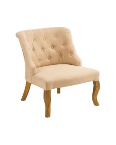 Catania Linen Fabric Upholstered Bedroom Chair In Cream