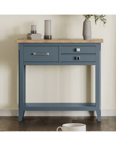 Signature Wooden Console Table With 3 Drawers In Blue