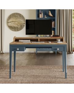 Signature Wooden Computer Desk With 2 Drawers In Blue