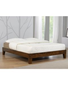 Charlie Wooden Platform Double Bed In Rustic Oak