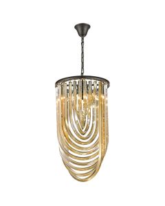 Chelsea 3 Bulbs Statement Ceiling Pendant Light In Champagne Gold