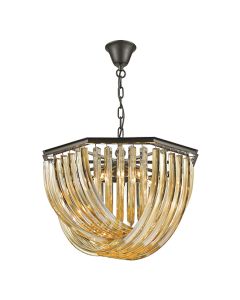 Chelsea 5 Bulbs Statement Ceiling Pendant Light In Champagne Gold