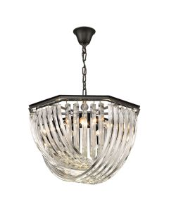 Chelsea 5 Bulbs Statement Ceiling Pendant Light In Crystal