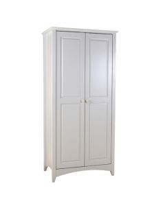 Chelsea Wooden Wardrobe In White With 2 Doors