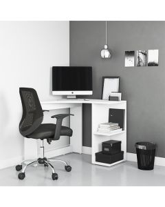 Chesil Corner Wooden Computer Desk In White
