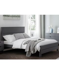 Chloe Wooden King Size Bed In Storm Grey