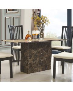 Cincinnatti Marble Dining Table In Natural Stone And Lacquer